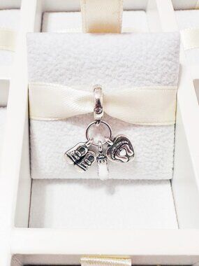 925 Sterling Baby Shower Dangle Charm New Born Gift Fits Pandora Bracelets